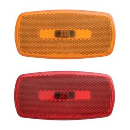 Optronics Optronics O24-MC32RBS 2 Wire Oval Red Marker & Clearance Light with Reflex; Black Base O24-MC32RBS